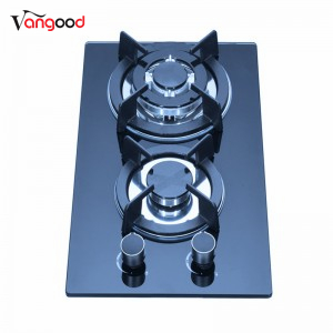 Glass Built-in Double Cooker Burners Cast Iron Domino Gas Hob
