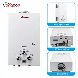 Hot Selling for Natural Flue Type White Colour Coatting panel with LCD Display Gas Water Heater