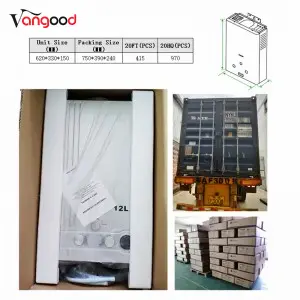 12L Tankless LPG Instant Boiler Bathroom Home 24kw Gas Water Heaters