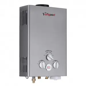 Open Flue Type 6L Water Gas Heater White Panel With Shower Head