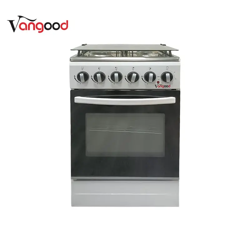 4-Burner Freestanding Gas Stove with Large Oven