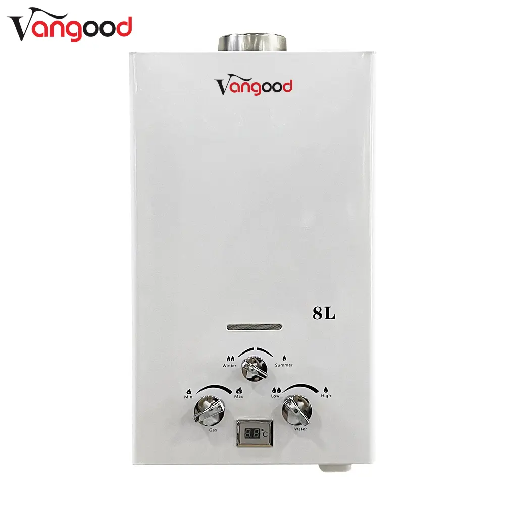 Indoor 8L Gas Water Heater Portable Bathroom Shower