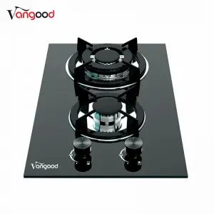 Glass Built-in Double Cooker Burners Cast Iron Domino Gas Hob