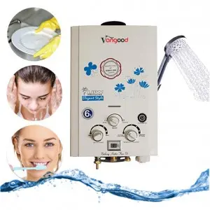 Hot-selling with Digital Display White / Gold Cover Panel Constant Instant Gas Water Heater