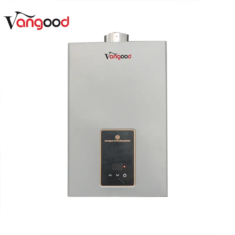Gray Wall-Mounted Digital Water Heater with Smart Control