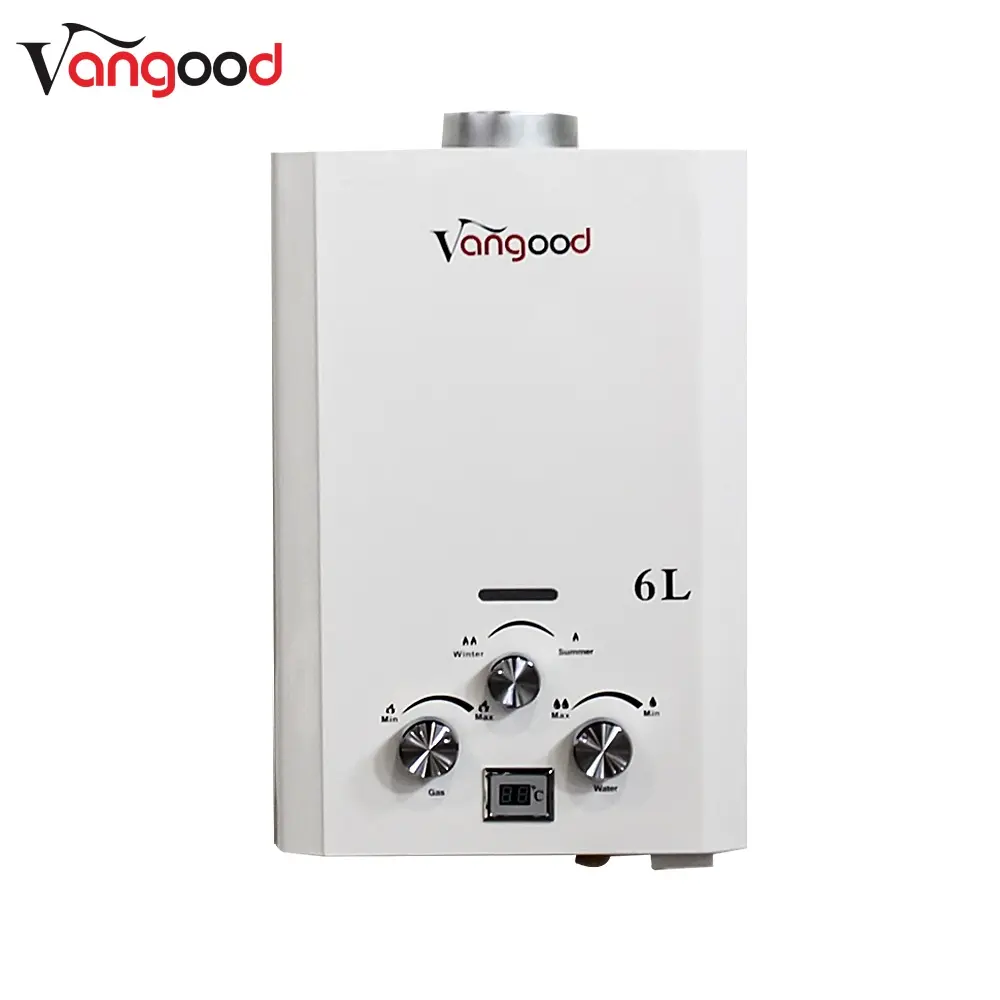Custom Natural Gas Instant 6 Liter Wall Mount Tankless Gas Water Heater
