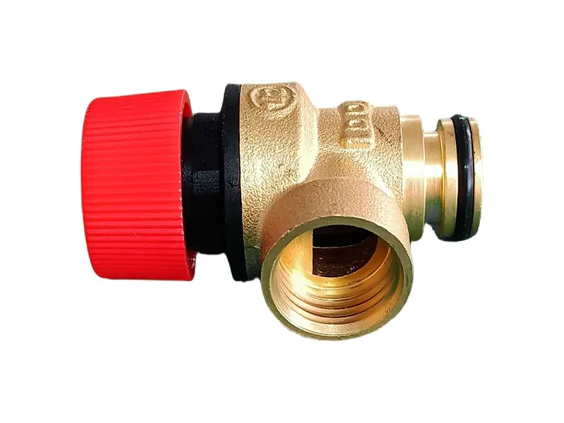 Wall-mounted boiler pressure relief valve