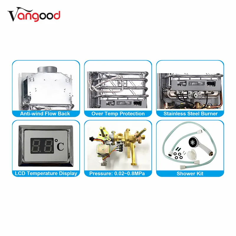Professional Design Most Efficient Water Heater -
 Instant Gas On Demand Bathroom Point Of Use Propane Hot Tankless Water Heater – Vangood