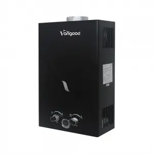Home Tankless Gas Water Heater Black on Demand Hot Water Supply