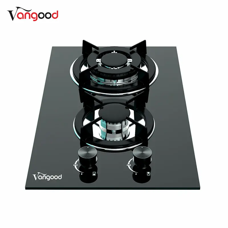 Factory selling Gas Cooker With Oven -
 Glass Built-in Double Cooker Burners Cast Iron Domino Gas Hob – Vangood