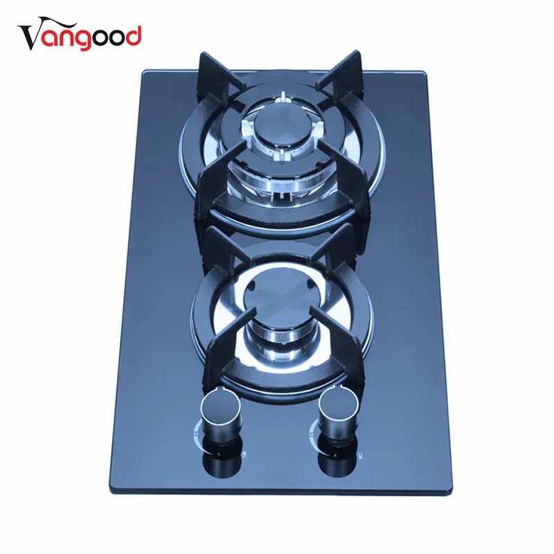 Factory selling Gas Cooker With Oven -
 Glass Built-in Double Cooker Burners Cast Iron Domino Gas Hob – Vangood