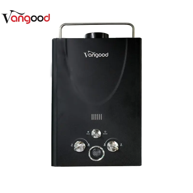 Black Flue Water Heater with Smart Temperature Control