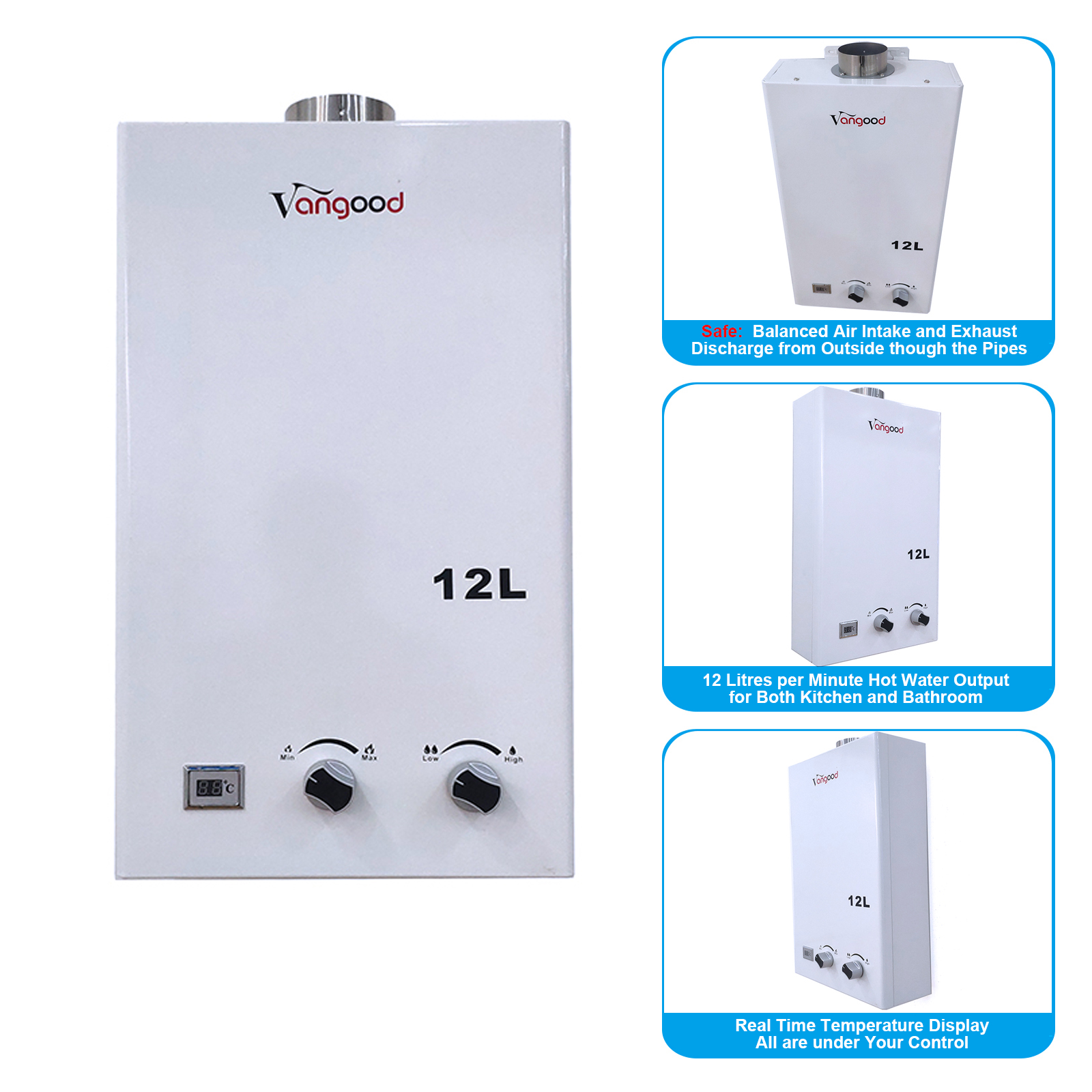 Factory source Boiler Water Heater -
 Wholesale Price Central Gas Instant Water Heater With Pressure Pump – Vangood