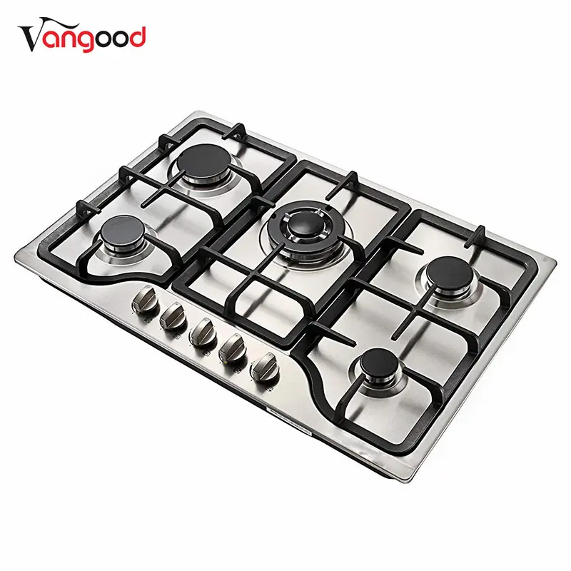 Wholesale Dealers of Pizza Oven Gas Burner -
 Stainless Steel Countertop Table Cooker Lpg Stove 5 Burner Gas Hob – Vangood