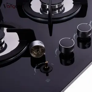 Glass Top 5 Burner Kitchen Built In Countertop Cooking Gas Stove