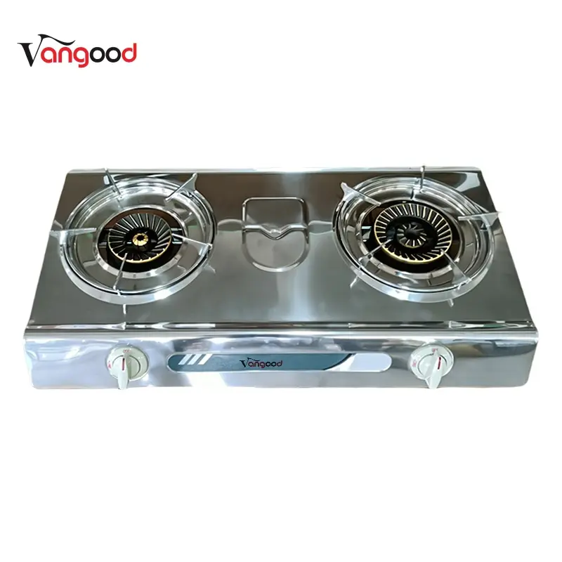 Dual Burner Gas Stove Energy Saving Stainless Steel Home Essential