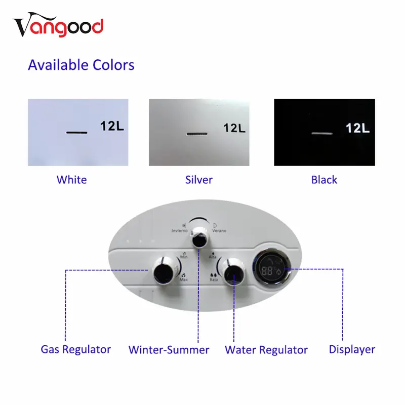 Factory source Mobile Home Propane Water Heater -
 12L Tankless LPG Instant Boiler Bathroom Home 24kw Gas Water Heaters – Vangood