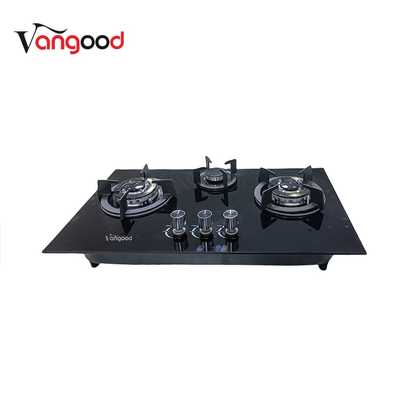 3-Burner Glass Gas Hob for Modern Kitchens