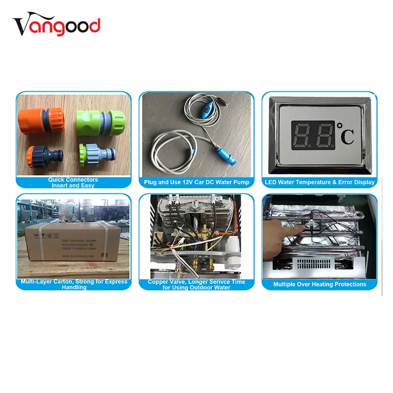 2021 High quality Gas And Electric Water Heater -
 Camping Shower RV Caravan Outdoor Hot Bath Portable Gas Water Heater – Vangood