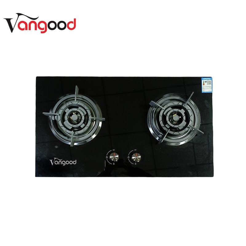 Hot Sale 2-Burner Built-In Gas Cooktop Tempered Glass