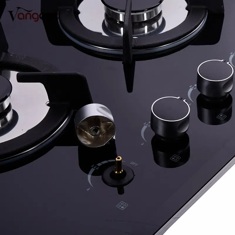 Top Suppliers Cast Iron Gas Burner -
 Glass Top 5 Burner Kitchen Built In Countertop Cooking Gas Stove – Vangood